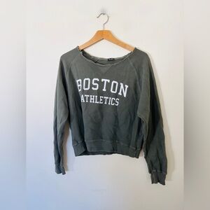 John galt Boston athletics sweatshirt in olive green